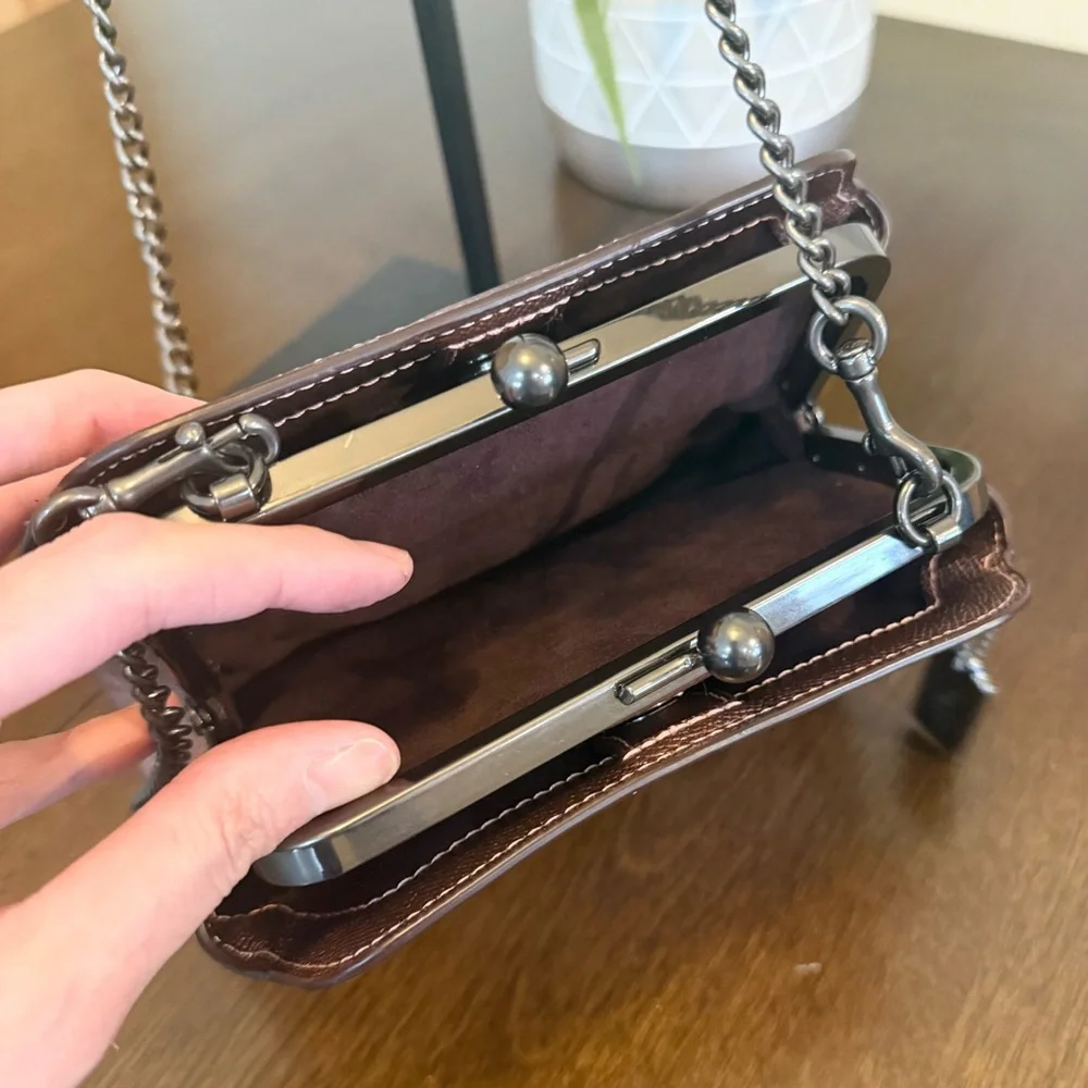 Coach Pearl Kisslock Metallic Rose Crossbody (2019) - Picture 6 of 10